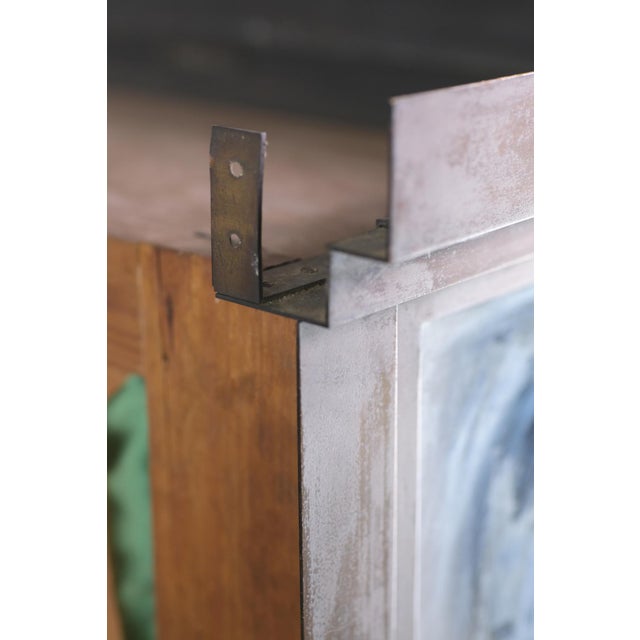 Mid 20th Century European 5 Ft. Brass Free Standing Display Case For Sale - Image 12 of 14