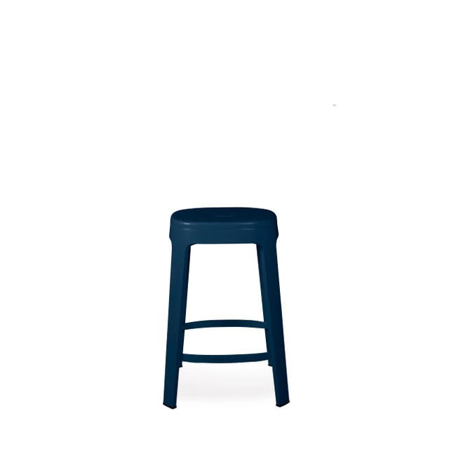 Contemporary RS Barcelona Ombra Indoor/Outdoor Counter Stool, Blue For Sale - Image 3 of 3