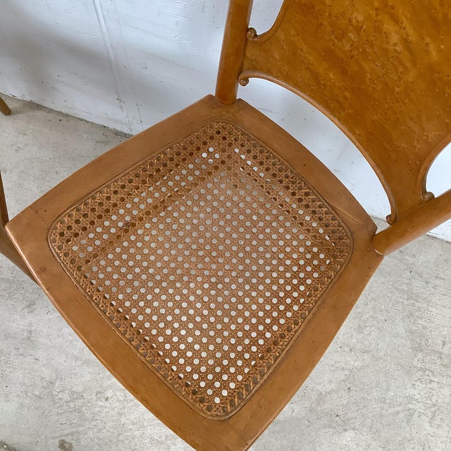 Antique Ribbon & Garland Caned Seat Side Chairs – Pair For Sale - Image 15 of 18