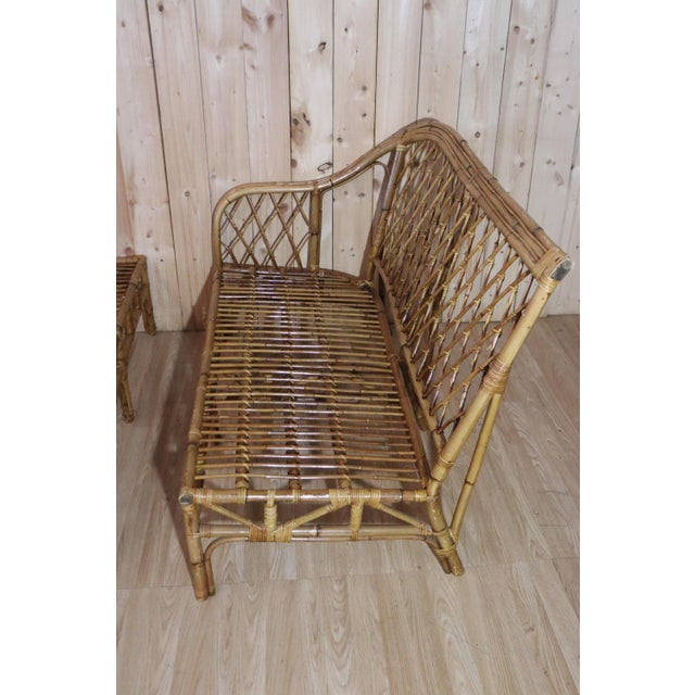 Set of Vintage Rattan Corner Sofa, 1970s For Sale - Image 11 of 16