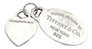 Mid 20th Century Tiffany & Co. Vintage Silver Turquoise Heart & Return to Tiffany Tag Pendant