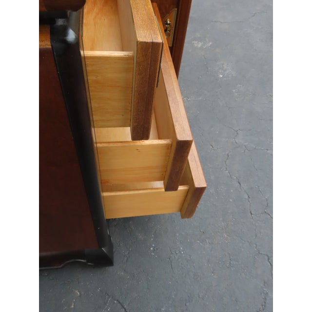 Brown Broyhill Premier Hollywood Regency Long Low Dresser Sideboard Media Cabinet 6893 For Sale - Image 8 of 17