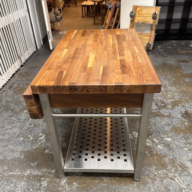 John Boos Cucina Americana Grande Butcher Block Prep Table For Sale - Image 4 of 12