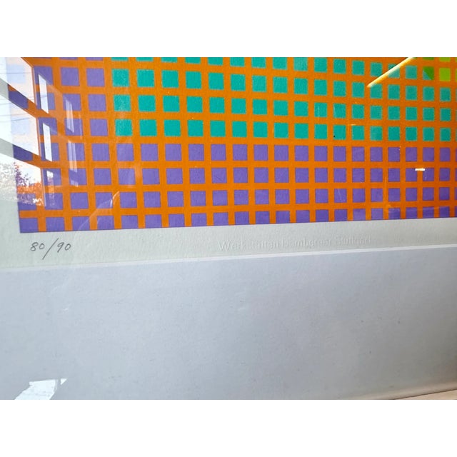 Signed and Framed Julian Stanczak Op Art Serigraph Circa 1971 For Sale In Buffalo - Image 6 of 10