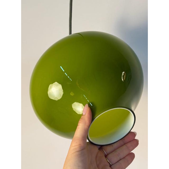 Green Glass Pendant Lamp by Hans-Agne Jakobsson for Staff For Sale - Image 6 of 11