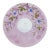 Vintage Lilac and Blue Floral Saucer - Hand-Painted Porcelain Accent Plate For Sale
