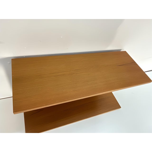 Wood Small Teak U-Profile Shelf by Walter Wirtz for Wilhelm Renz, 1960s For Sale - Image 7 of 18