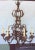 Great looking highly detailed iron Chandelier circa 1920. Great look for a Tuscan or French Country estate. 58". With...