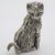 Italian Vintage Italian Handmade Genuine Silver Sitting Cat Figurine Miniature Sculpture, Made in Tuscany (Arezzo, Italy) For Sale - Image 3 of 11