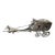 Vintage Dutch Silver Miniature Carriage and Horses For Sale