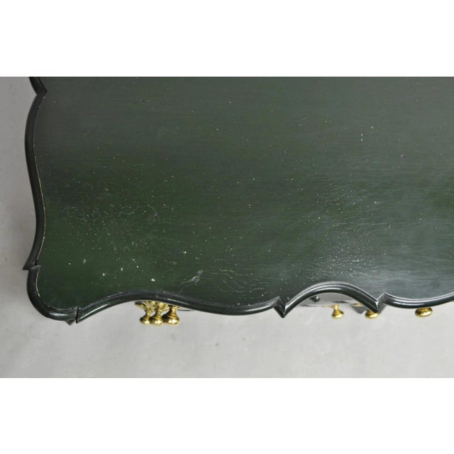 Vintage French Country Provincial Green Lacquer 3 Drawer Nightstand by Roundtree For Sale In Philadelphia - Image 6 of 12