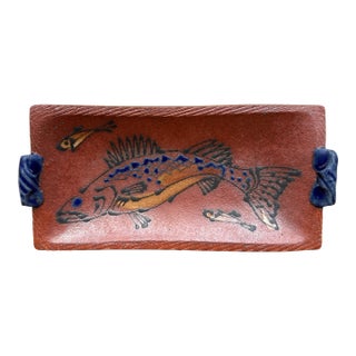 Studio Pottery Small Footed Tray by Front Avenue Pottery For Sale