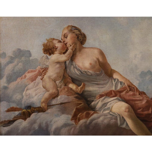Rococo Noël Hallé, Venus and Cupid, 1760, Oil on Canvas For Sale - Image 3 of 16