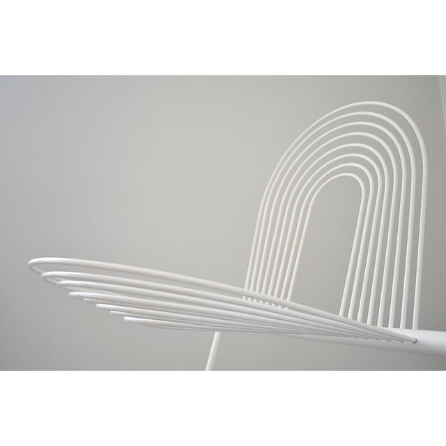 Metal Swing Bar Stool attributed to Jutta & Herbert Ohl for Rosenthal, 1980s For Sale - Image 7 of 10