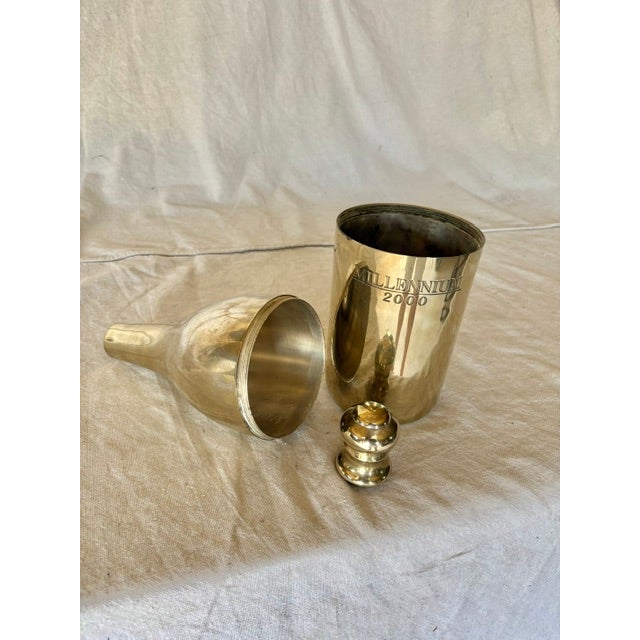 Early 21st Century Silver Plated Brass Champagne Chiller For Sale - Image 12 of 13