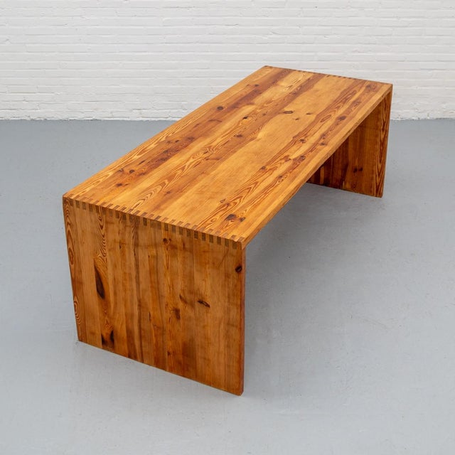 Pine Dining Table by Ate Van Apeldoorn for Houtwerk Hattem, 1970s For Sale - Image 4 of 16