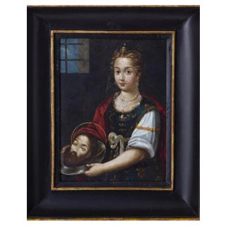 Italian School Artist, Salome with the Head of Saint John the Baptist, 1600s, Painting, Framed For Sale