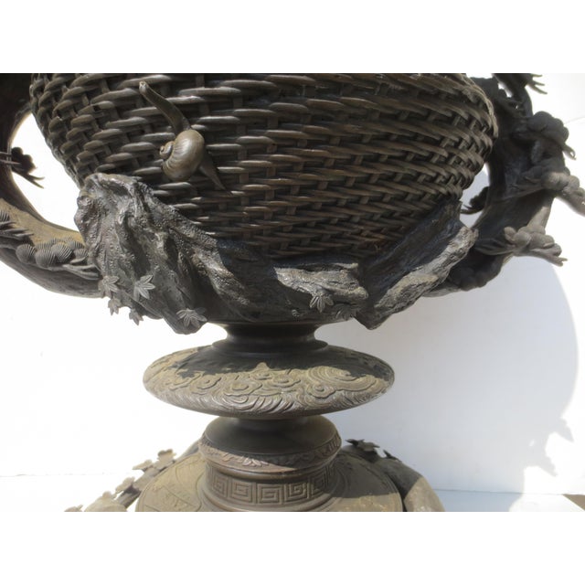 Massive Meiji Bronze Temple Urn 19th Century For Sale In New York - Image 6 of 17