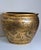 Chinoiserie Large Vintage Chinoiserie Black & Gold Embossed Ceramic Cachepot Planter For Sale - Image 3 of 12