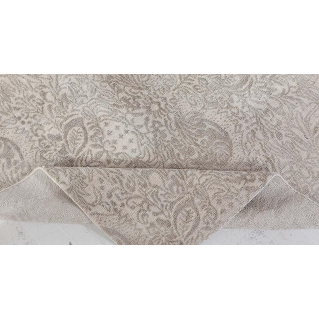 Modern Modern Damask Light Gray With Taupe Silk Rug "Silhouette" by Doris Leslie Blau For Sale - Image 3 of 9