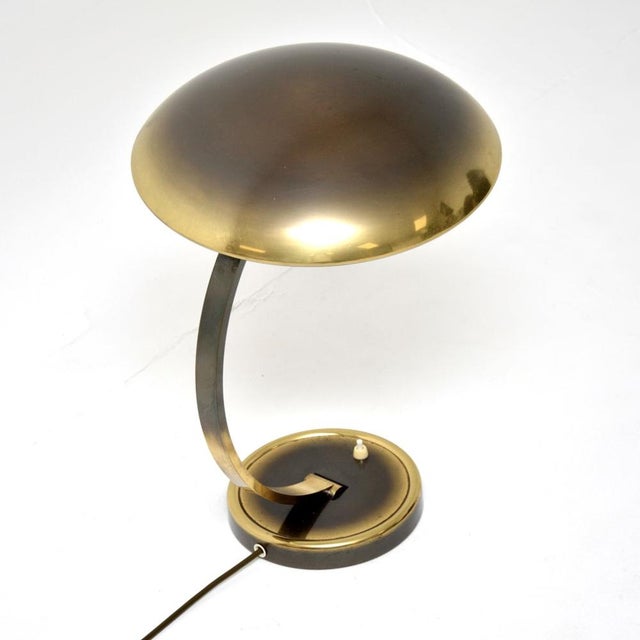 Vintage Bauhaus Brass Desk Lamp attributed to Christian Dell for Kaiser Leuchten, 1960 For Sale - Image 6 of 11