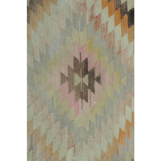 Mid 20th Century Vintage Turkish Kilim Rug-5′8″ × 10′ For Sale - Image 10 of 13