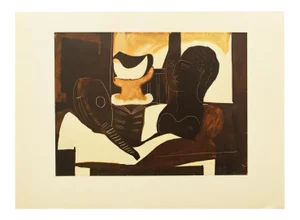 1947 Pablo Picasso Still Life With Antique Head Original Period Parisian Lithograph