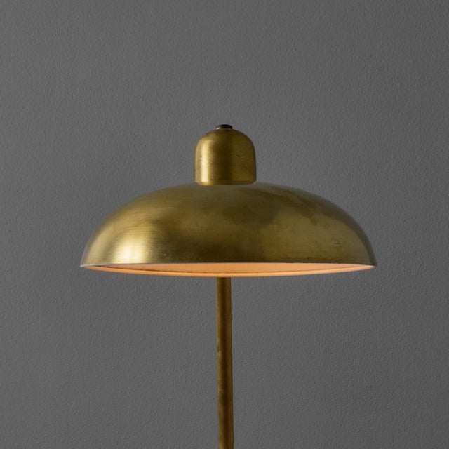 1940s Giovanni Michelucci Patinated Brass Ministerial Desk Lamp for Lariolux For Sale - Image 15 of 17