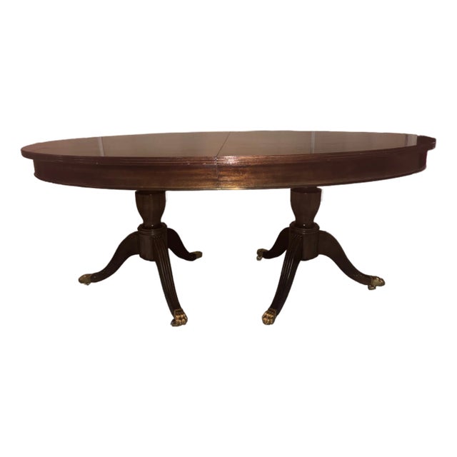 Antique French Dining Table With 3 Extension Leaves For Sale
