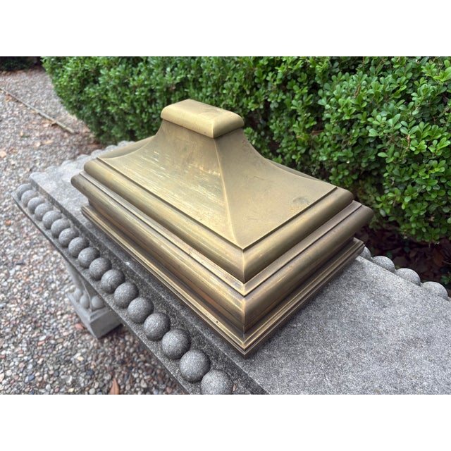 Metal 1970s Large Brass Box by Chapman For Sale - Image 7 of 12
