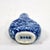 Mid 20th Century Vintage Blue and White Floral Chinese Snuff Bottle With Green Stone Top For Sale - Image 5 of 8