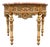 Late 20th Century Italian Neoclassical-Style Painted & Gilded Demilune Console Table For Sale