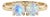 Toi Et Moi Rainbow Moonstone Statement Ring - Dainty Stacking Ring Us 7 For Sale