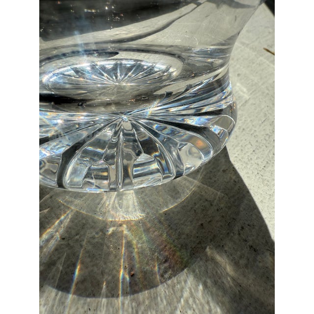 Vintage Large Waterford Crystal Footed Pitcher in Alana Pattern For Sale In New York - Image 6 of 6