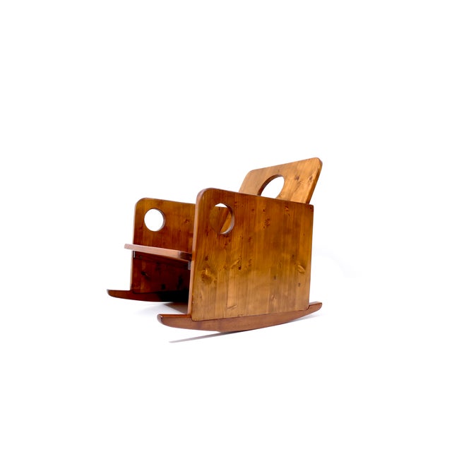 Rustic Vintage Swedish Rocking Chair, 1960s For Sale - Image 3 of 18
