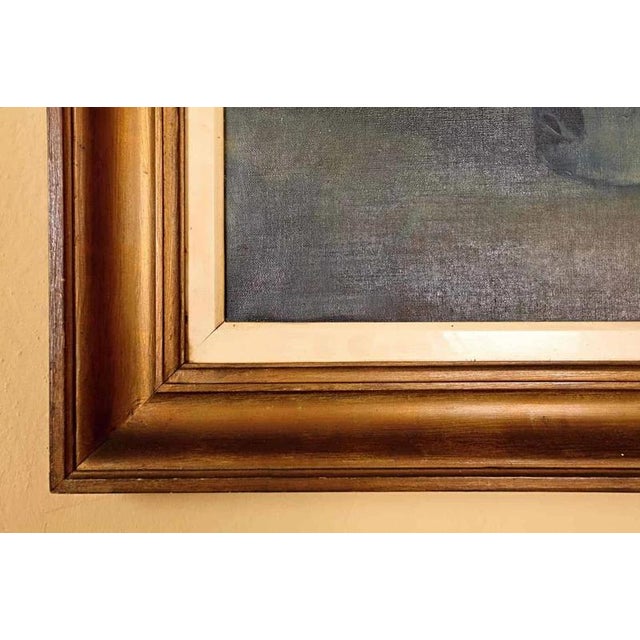 Oil on canvas. Very decorative painting. Beautiful original frame. Unsigned. Dimensions: 88.5 x 78.5cm, frame: 10cm.