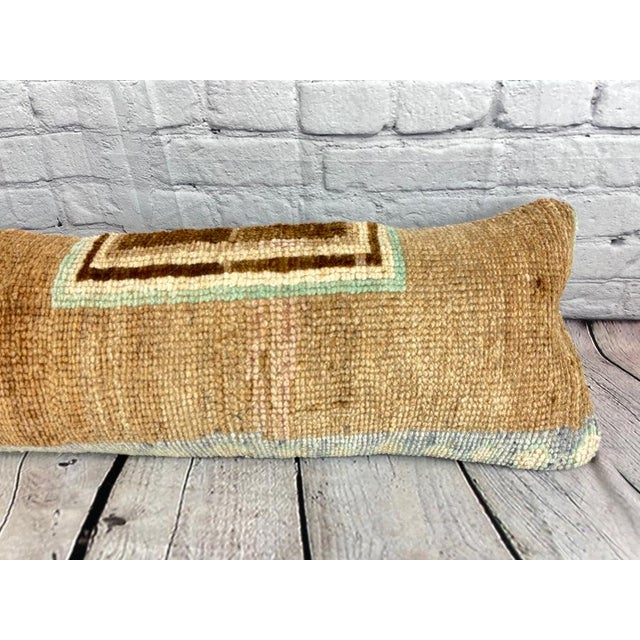 Turkish 12 x 46 Lumbar Rug Pillow Sultan's Haven Turkish Pillow Cushion Cover For Sale - Image 3 of 7