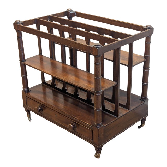 19th Century English Canterbury Book Caddy For Sale