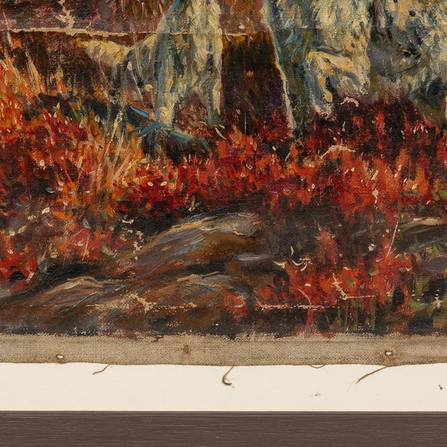 Frederick Thomas Daws, Pair of Hunting Dogs, Oil on Canvas, 1930, Framed For Sale - Image 4 of 11