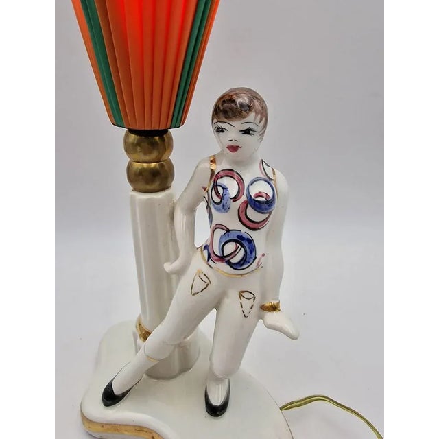 Polish Ceramic Bedside Lamp, 1950s For Sale - Image 10 of 11