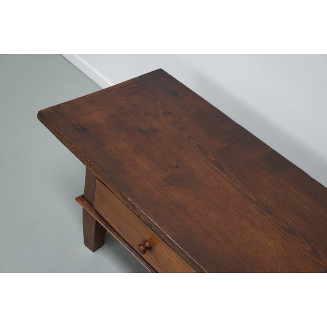19th Century Spanish Farmhouse Rustic Chestnut Coffee Table For Sale - Image 5 of 17