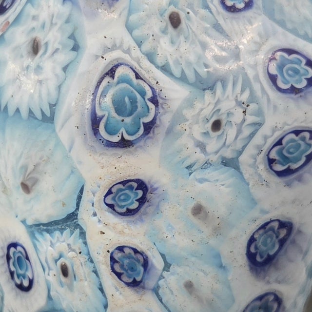 Antique Fratelli Toso Murano Matte Millefiori Murrine Handled Vase 6" For Sale - Image 12 of 15