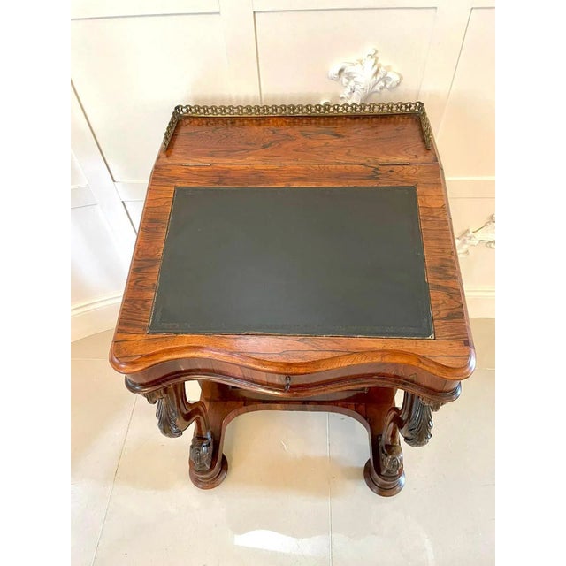 Antique Victorian Rosewood Freestanding Davenport For Sale - Image 6 of 18