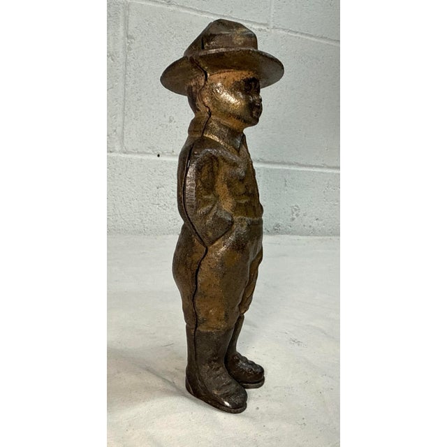 American Cast Iron Dough Boy w.w.i. Soldier Still Bank. By Grey Iron Toy Co., C. 1919 For Sale - Image 3 of 13