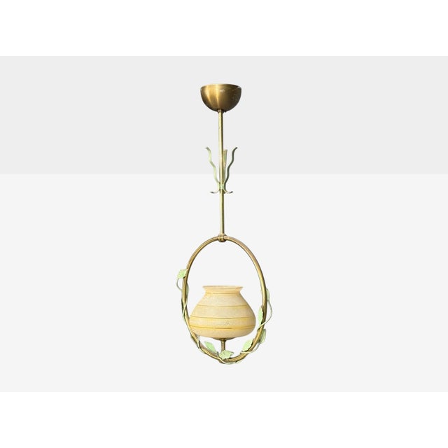 1950s 1950s Nybro Armaturfabrik, Pendant Light, Brass, Metal For Sale - Image 5 of 10