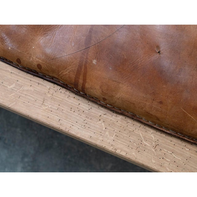 Vintage Daybed in Leather and Oak, 1950s For Sale - Image 6 of 11