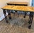 Beautifully designed and painted Chinese Chippendale style faux marble top wooden consoles or sofa tables. Black wooden...