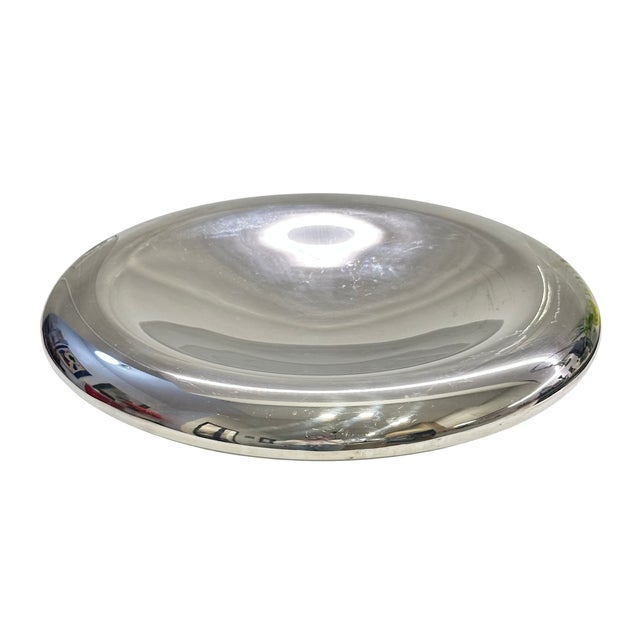 Mid-Century Modern Vintage Sculptural Chrome Centerpiece Bowl, 1970s For Sale - Image 3 of 5