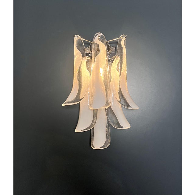 Vintage Italian Murano Wall Lights from Mazzega, 1990, Set of 2 For Sale - Image 9 of 15