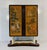 Rare Italian bar cabinet produced in the 1940s, attributable to the design of Gio Ponti and enriched by two extraordinary...